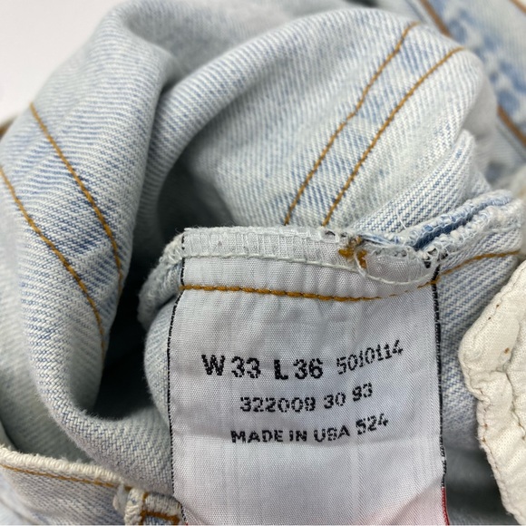 Levi's 501 RARE Lightwash 1980's Button Fly Made In USA Jeans 33 - Picture 8 of 15